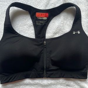 Under armour peach zip sports bra high impact